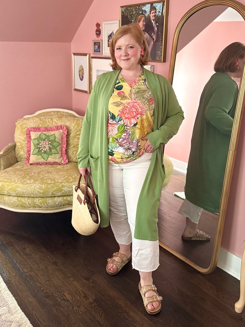 Ulla Popken Yellow Tropical Shirt